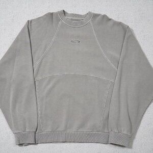 Grailz Grey Geometric Cut Logo Embroidered Sweatshirt